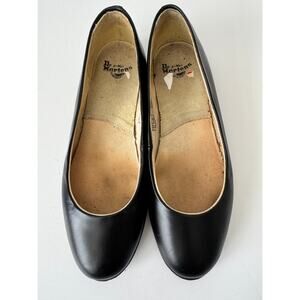 Dr. Martens Women's Flats Size 8 Black Leather Round Toe Slip-On Comfort Shoes
